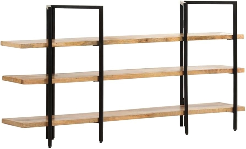 Amazon.com: HCZKIUJ Bookcases & Standing Shelves 3-Tier Bookcase 160x31x80  cm Solid Mango Wood Furniture : Home & Kitchen