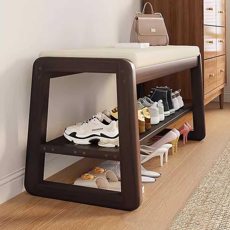 Amazon.com: HotcoS Indoor Small Bench for Bedroom Solid Wood Shoe Rack for  Entryway Small Shoe Changing Stool Short Bench with Seating : Home & Kitchen