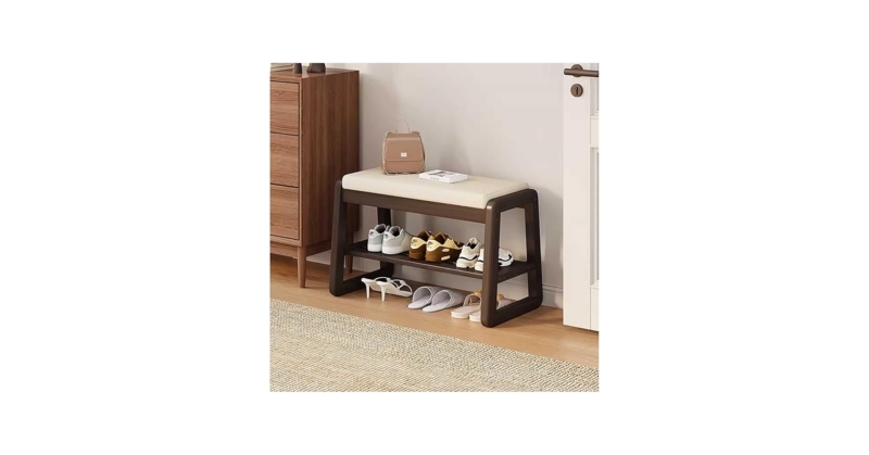 Amazon.com: HotcoS Indoor Small Bench for Bedroom Solid Wood Shoe Rack for  Entryway Small Shoe Changing Stool Short Bench with Seating : Home & Kitchen