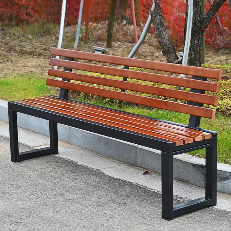 Amazon.com: NYCDA Garden Patio Bench, Outdoor Benches, Waterproof Metal  Weatherproof Sturdy Durable Garden Furniture, 1-4Seater Solid Wood Park  Bench, Easy to Assemble Clean 120 * 40 * 80cm : Home & Kitchen