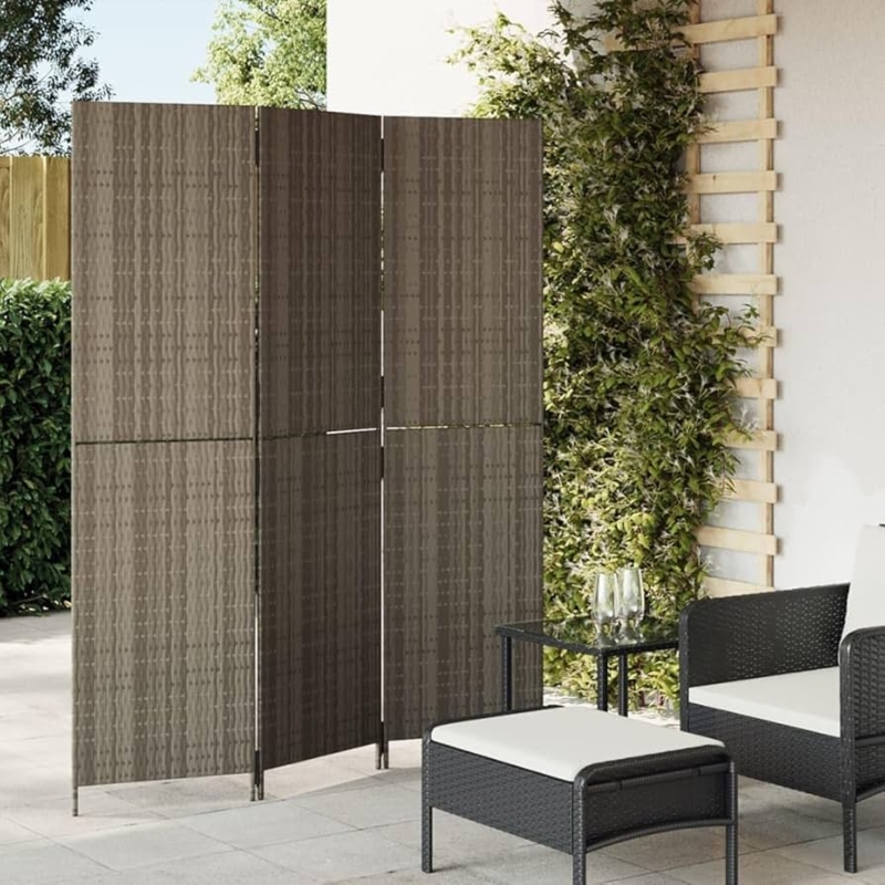 Amazon.com: Poly Rattan Room Divider Screen, Gray Panels for Privacy, Outdoor  Partition Walls & Decorative Office Separation, Freestanding Folding  Curtains, Adjustable Panel Dividers for Room (Panels) : Health & Househ