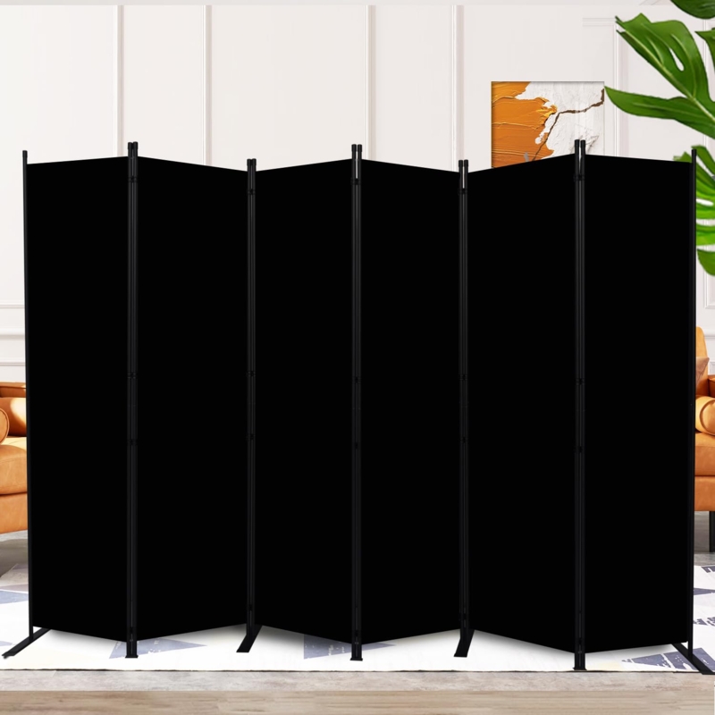 Amazon.com: Room Divider and Folding Privacy Screens 6 Panel, 11 Ft Wide Room  Partitions Dividers, Portable Room Divider Screen for Room Separtition,  Folding Wall Dividers for Rooms, Office, Bedroom, Studio Black :