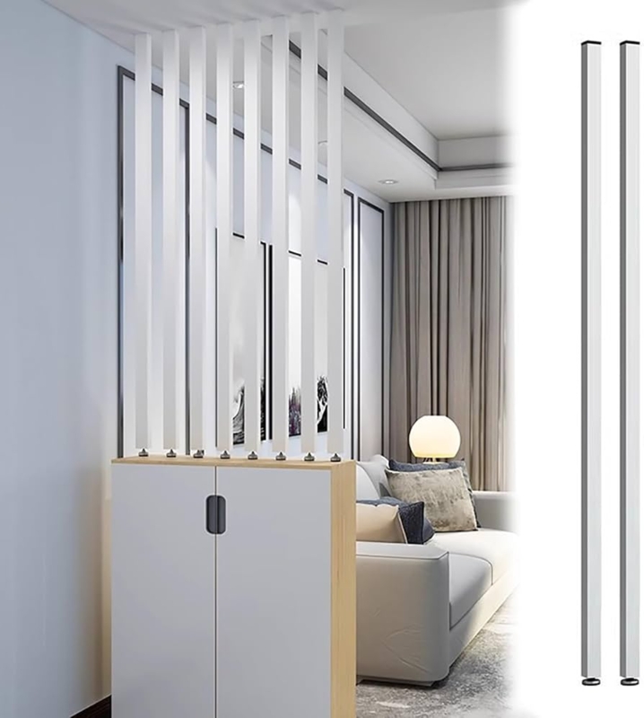 Amazon.com: Room Divider Columns - 2ft/3ft/4ft/5ft/6ft/7ft/8ft Tall Floor  to Ceiling Wall Screen Partition White Square Wood Post, Modern Room  Separation Decor for Home Office Entryway, NO Need Drill ( Color : Wh :