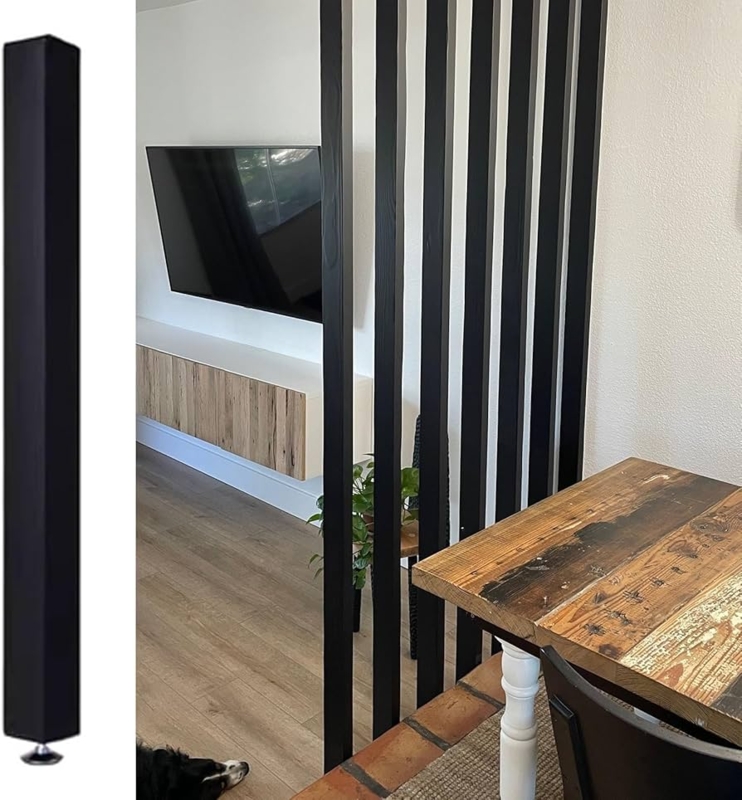 Amazon.com: Room Dividers Black Wall Partition Room Divider Floor To  Ceiling Wooden Slats, Living Dining Study Sitting-Room DIY Separator Post,  Home Space Partition Wall No Need To Drill(1pc Height,70cm/27.6in/2 : Home