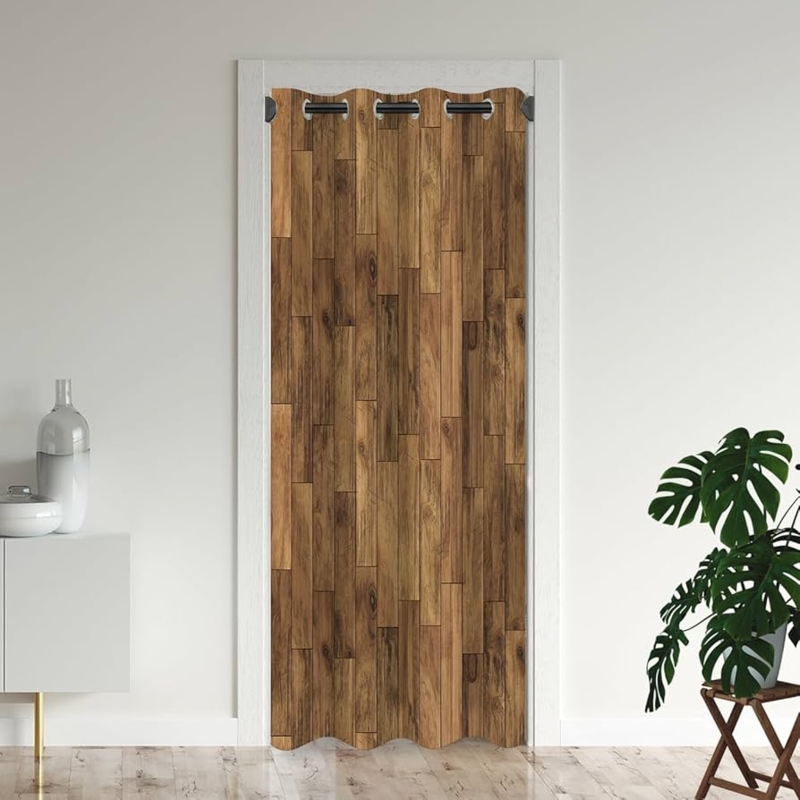 Amazon.com: Rustic Decor Door Curtains for Doorways, Brown Wood Panel Lodge  Farmhouse Blackout Curtain for Kids Bedroom Closet, Grommet Thermal  Insulated Privacy Door Drapes for Room Divider, 42" W x 80" L :