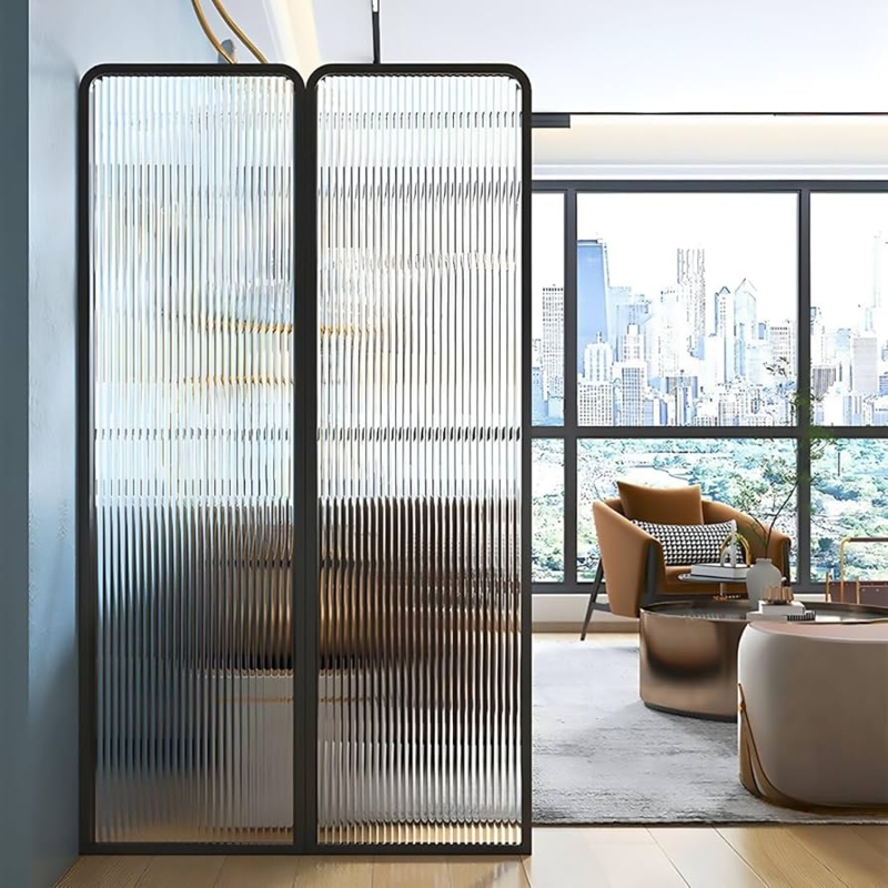 Amazon.com: SUZEPER 6ft Tall Modern Room Divider, Metal Glass Partition  Room Divider, Folding Privacy Room Divider Screens, Decorative Freestanding Room  Partition for Room Separation Partition, 2 Panel : Home & Kitchen