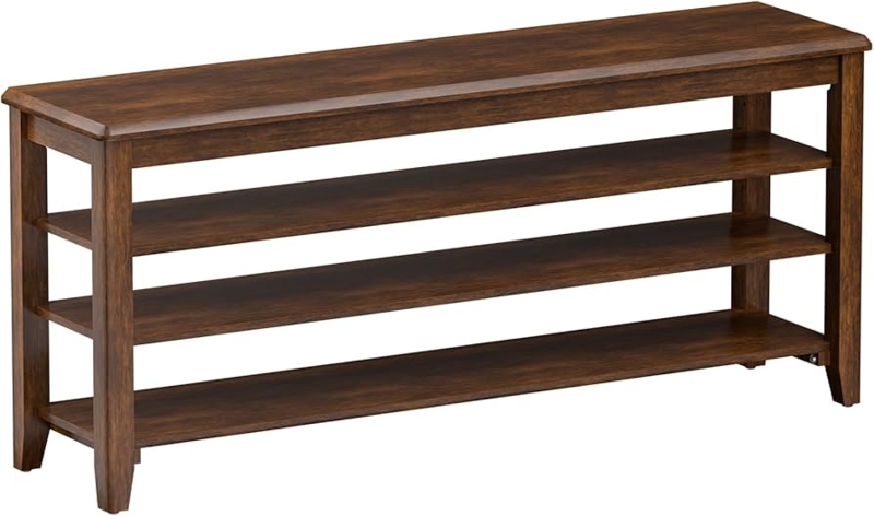 Amazon.com: Taitiy Shoe Rack Bench with Rubberwood Flat Top and 3  Adjustable Shelves  Wooden Shoe Rack for Entryway, Hallway, Mudroom, Front  Door, or Small Spaces : Home & Kitchen
