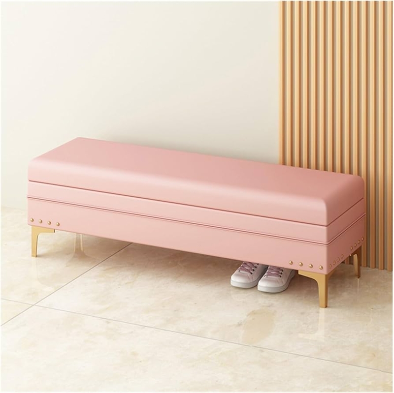 Amazon.com: ULTRAWAVE Bedroom Bench Upholstered Storage Bench with Nailhead  Trim | Ottoman with Storage for Living Room & Bedroom | Decorative Home  Furniture Bed Benches(Pink,120 * 40 * 40cm) : Home & Kitchen