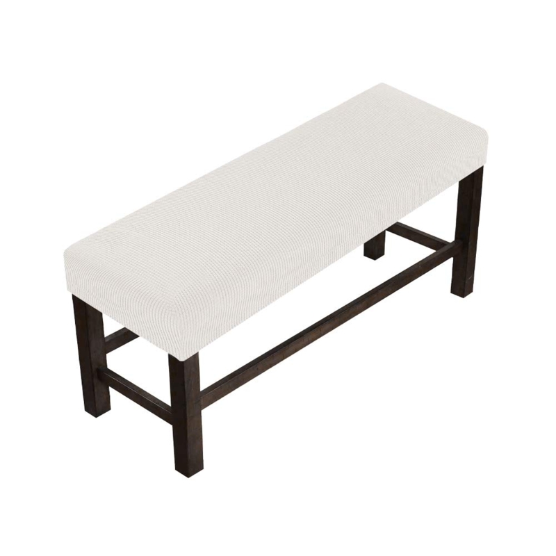 Amazon.com: VIENLOVE Bench Cover Slipcover Rectangle Polyester Blend High  Stretch Bench Cushion Covers with Elastic Bottom Feature Textured Machine  Washable Jacquard Fabric (Ivory, Large Size) : Home & Kitchen