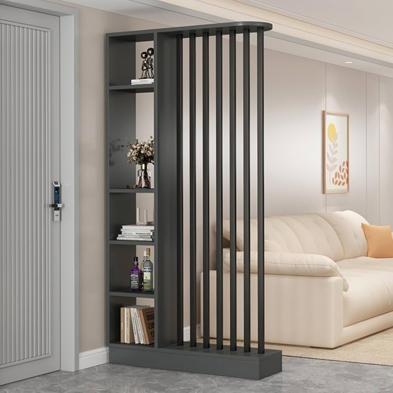 Amazon.com: Wall Room Divider, Storage Cabinet Display with Shelves, Modern  Freestanding Wood Room Divider Screen, Wall Privacy Screens for Home  OfficeWithout Paintings (Grey+Black,39.3" L x 9.4" W x 79.5" H) : Home