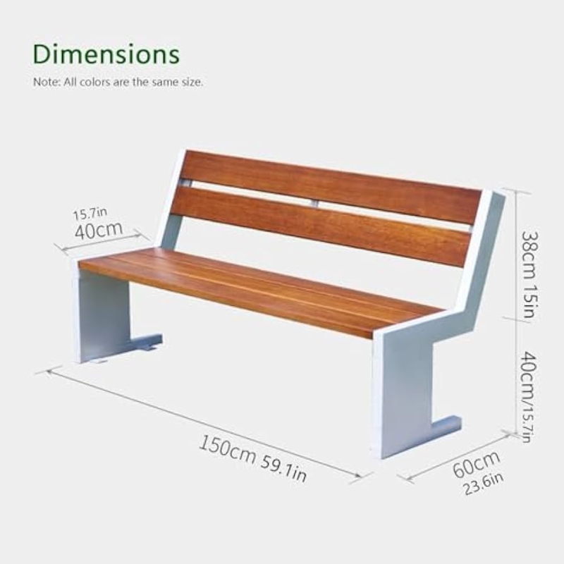 Amazon.com: Wooden Benches for Outside,Bench with Back,Benches  Garden,Outdoor Seating,Benches for Outside,Garden Benches,Metal Bench  Outdoor,Metal Outdoor Bench,Metal Patio Furniture,B,150 * 60 * 78cm :  Patio, Lawn & 
