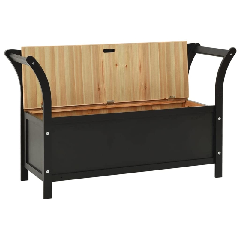 Amazon.com: YAFF Bench Black Solid fir Wood,Engineered Wood Medium Storage  Bench,Storage & Entryway Benches-351776 : Home & Kitchen