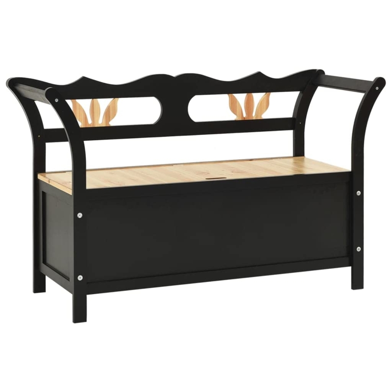 Amazon.com: YAFF Bench Black Solid fir Wood,Engineered Wood Medium Storage  Bench,Storage & Entryway Benches-351776 : Home & Kitchen