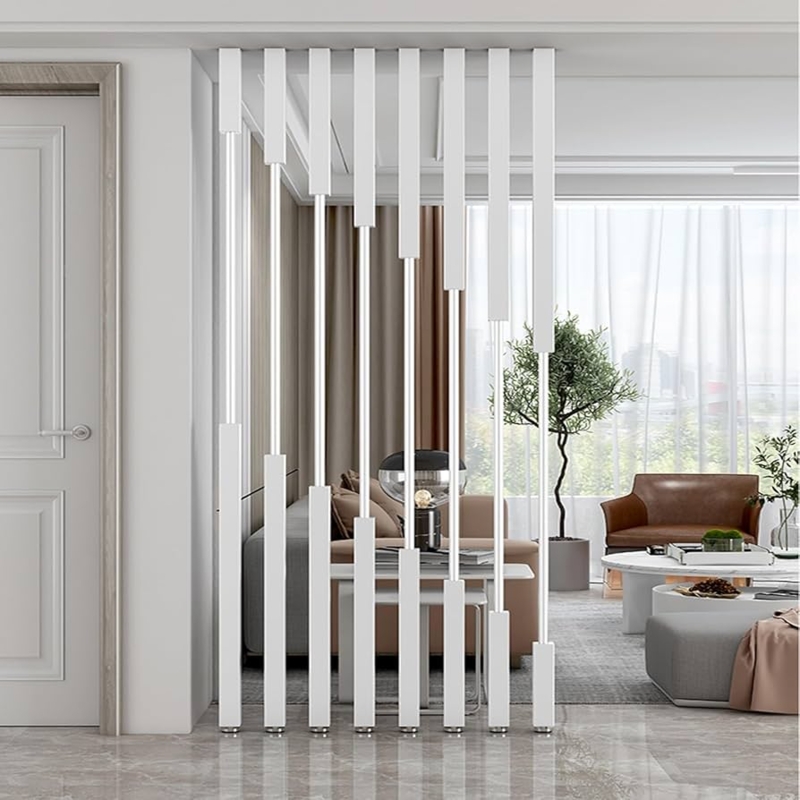 Amazon.com: YHdtUO Room Divider Post Floor to Ceiling, 2Ft/3Ft/4Ft/5Ft/6Ft  Tall Screen Partition Wall Dividers Panel for Living Room Restaurant Office  Entrance, Modern Metal Hollo,White-120cm(47.24 in) : Everything Els