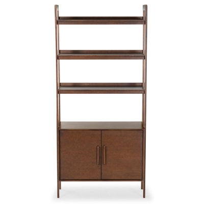 Arched Bookcase Light Wood Cabinet Doors Modern Farmhouse Style