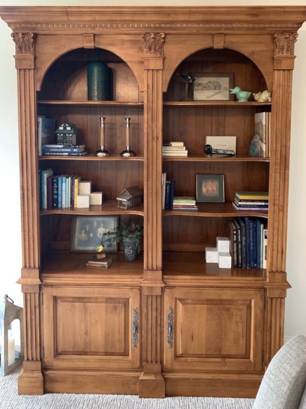 Arched Open Bookcase Matte Black Finish Open Back Minimalist Shelving