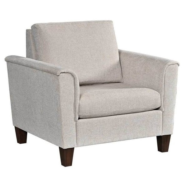 Armchair: Slat Back Detail, Curved Arms, Espresso Wood Frame Seating