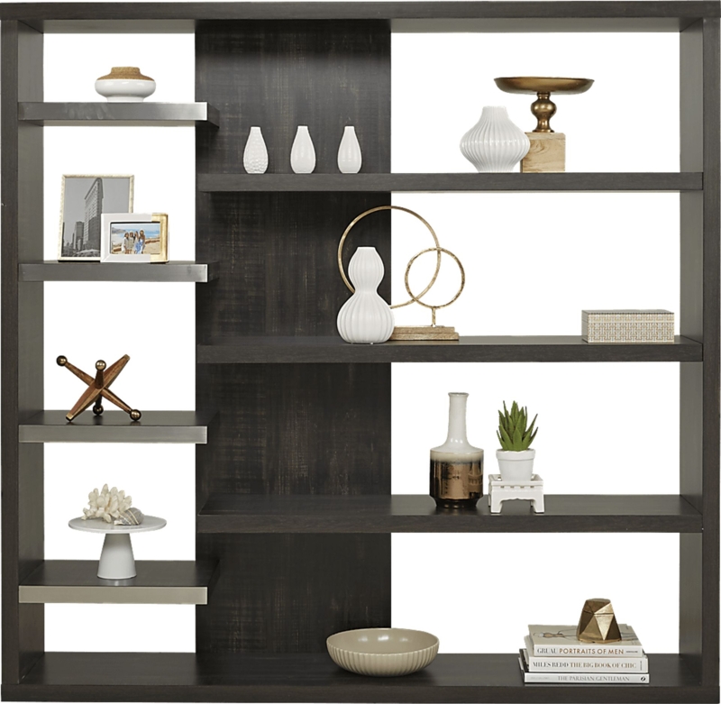 Asymmetrical Open Shelving Room Divider Bookcase Partition