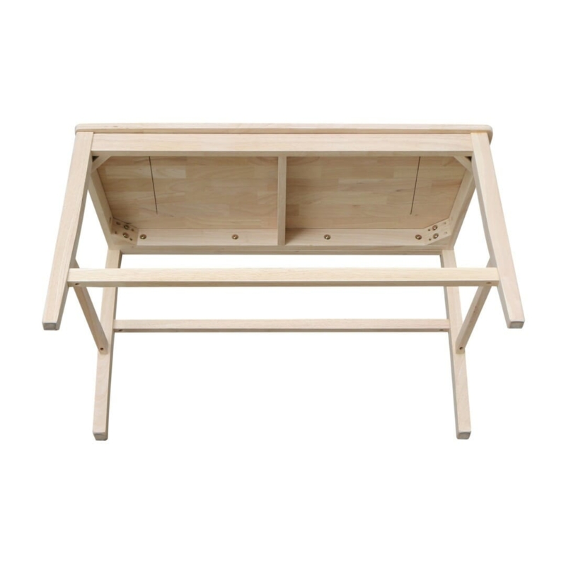 Backless Bench Spindle Lower Shelf Counter Height Unfinished Wood