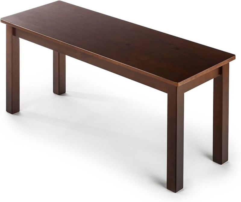 Backless Dining Bench with Square Tapered Legs