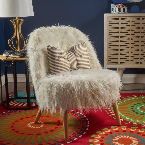 Barrel Accent Chairs Light Blue Suede-Look Fabric Metal Legs
