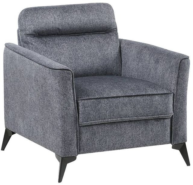 Barrel Back Accent Chair with Button Tufting and Angled Legs