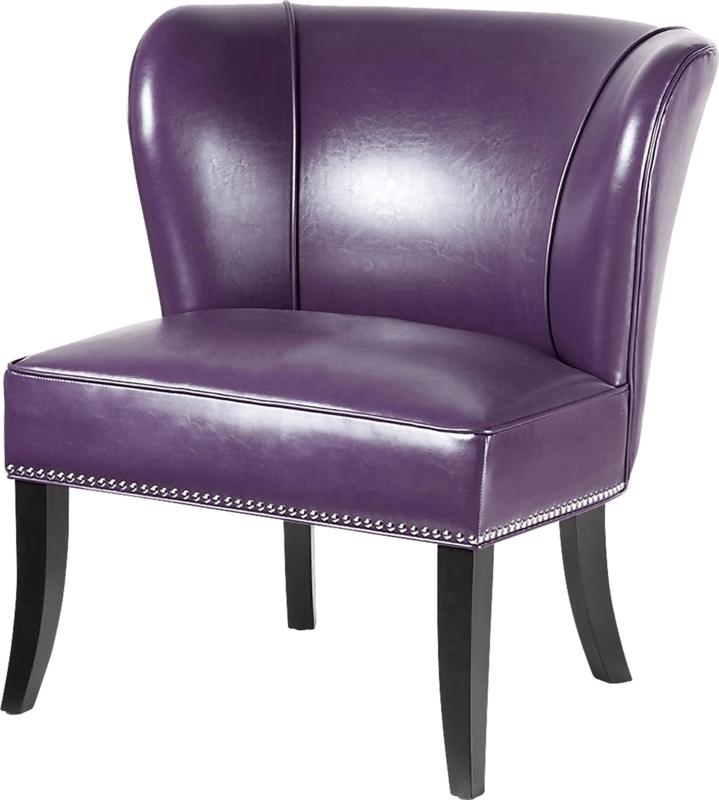 Barrel-Style Accent Chair Magenta Woven Fabric Black Metal Legs