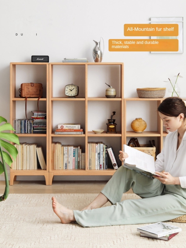 Beech Wood Bookshelf Arched Frame Minimalist Scandinavian Design