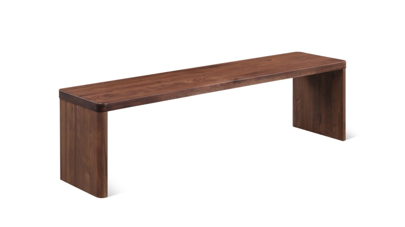 Bench Chunky Rectangular Legs Light Oak Finish Minimalist Scandinavian