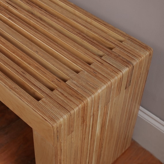 Bench Exposed Ply Edges Slatted Seat Birch Plywood