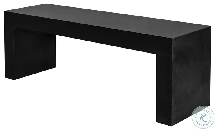 Bench Waterfall Edge Monolithic Design Stone Like Brutalist