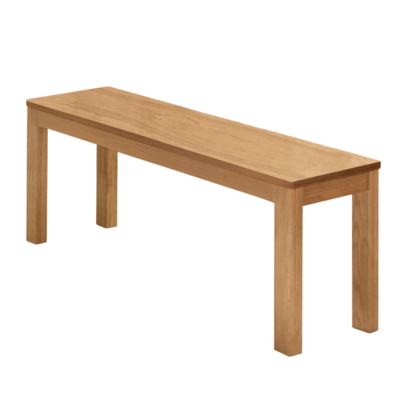 Bench with Wide Seat and Low Profile Scandinavian Wood Styling