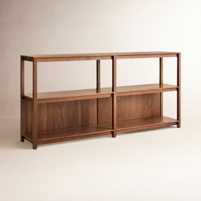 Black Metal Etagere Bookcase Wood Shelves Six Tier