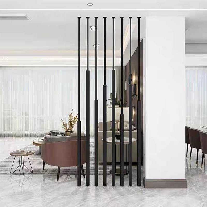 - Black Metal Privacy Room Separation Dividers - Industrial  Slatted Room Dividers, Freestanding Partition Walls for Home, Office,  Bedroom Screen Columns(8pcs,235cm/93in/7.7ft)