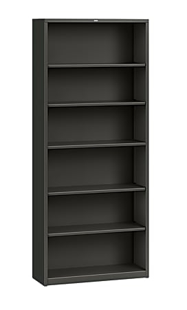 Bookcase 81 Inch Tall Matte Black Metal Modular Industrial