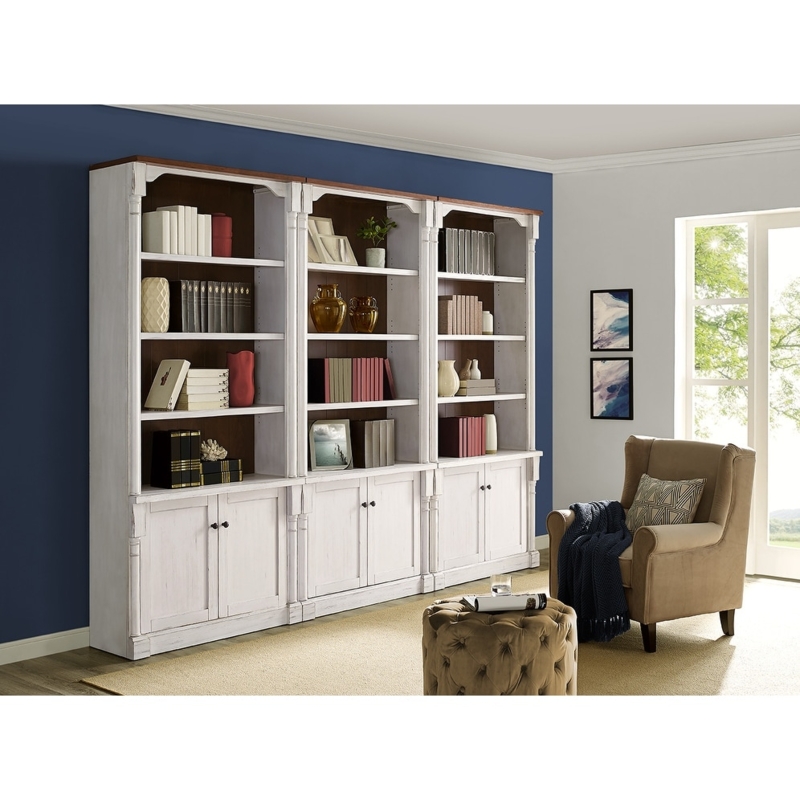 Bookcase Arched Doors Mixed Storage Eight Foot Height Modern Farmhouse