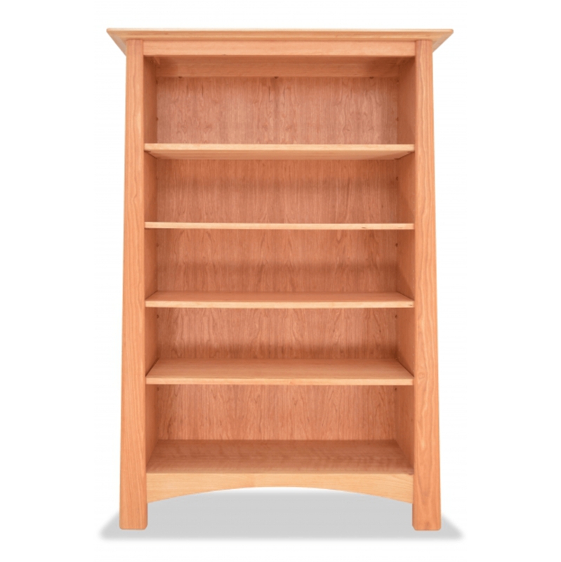 Bookcase Arched Top Shaker Style Wood Tapered Legs