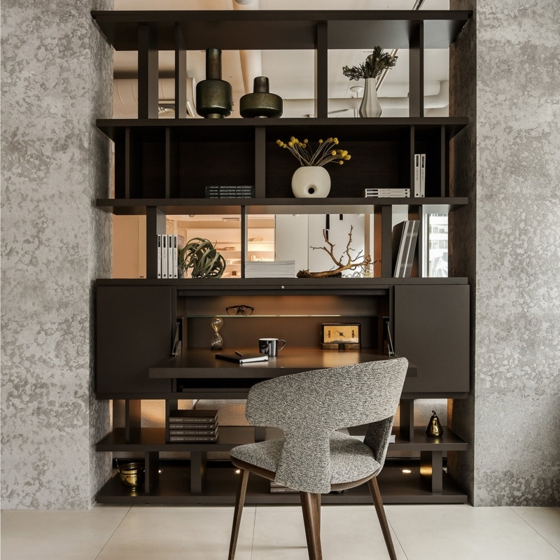 Bookcase Asymmetrical Cubbies Matte White Open Back Floor To Ceiling