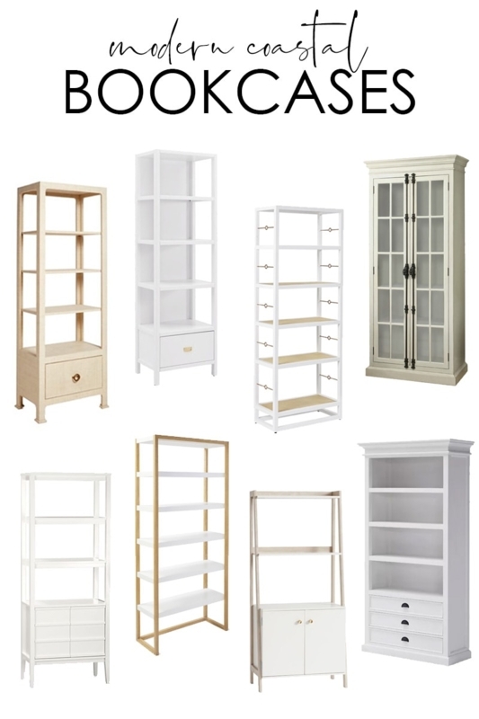 Bookcase Black Metal Frame Wood Toned Shelves Modern Coastal Office