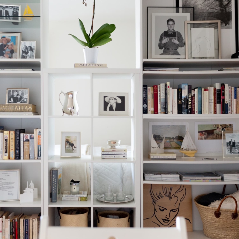 Bookcase Black Metal Geometric Shelving Floor To Ceiling Scale