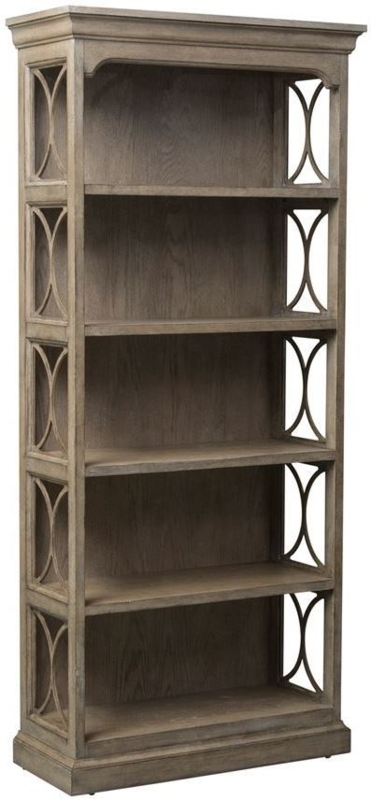 Bookcase, Bottom Drawers, Narrow Profile, Bracket Feet.