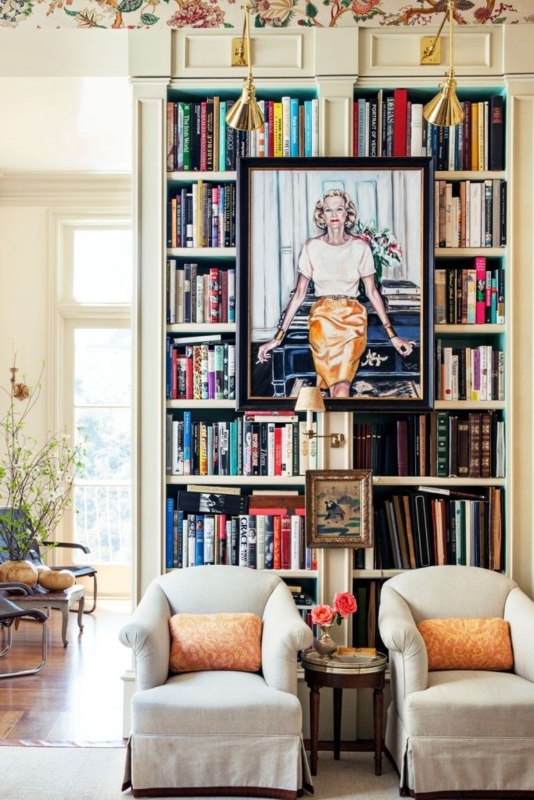 Bookcase Built In Appearance Floor To Ceiling Traditional Library