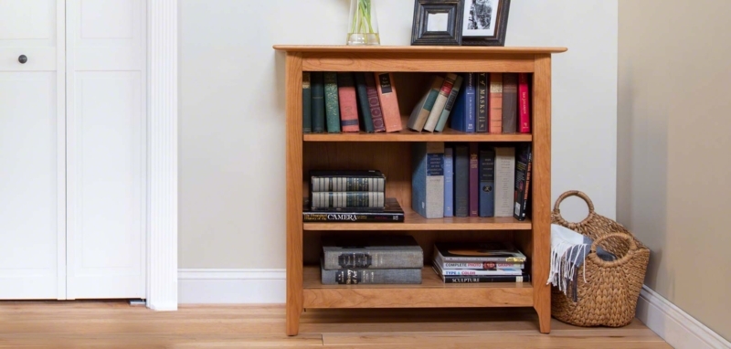 Bookcase Cherry Wood Glass Doors Traditional Mixed Storage Cabinet