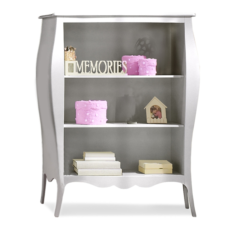 Bookcase Crown Molding Trim Five-Shelf Solid Base Traditional Style