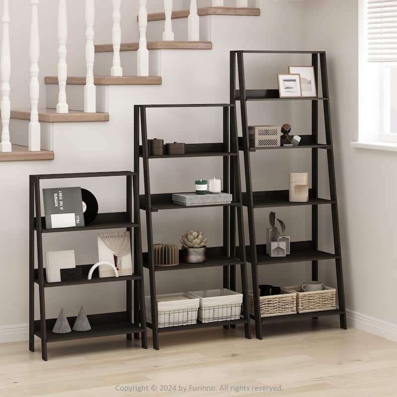 Bookcase Five Shelves Solid Side Panels Open Shelving