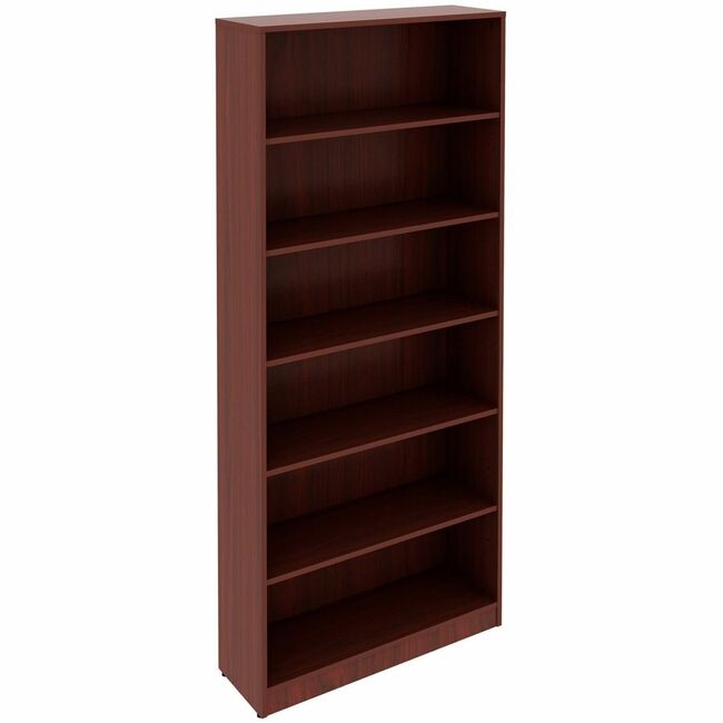 Bookcase Matching Pair Mahogany Finish Five Tier Shelves Traditional