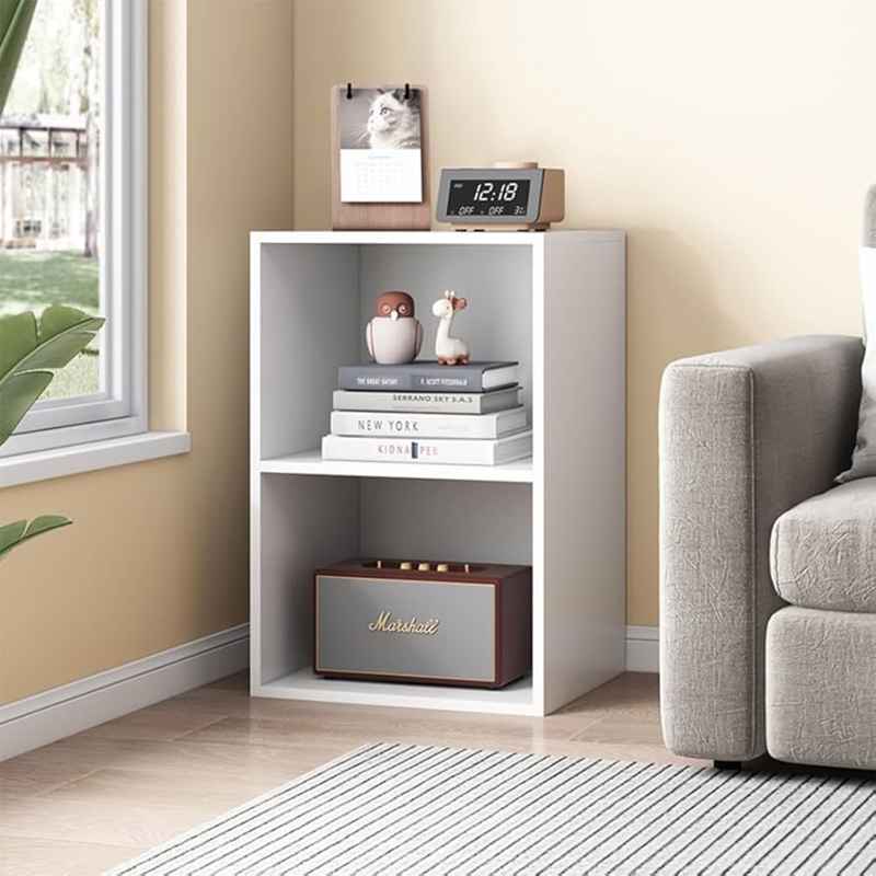 Bookcase Minimalist Open Back Compact Cube Storage Unit