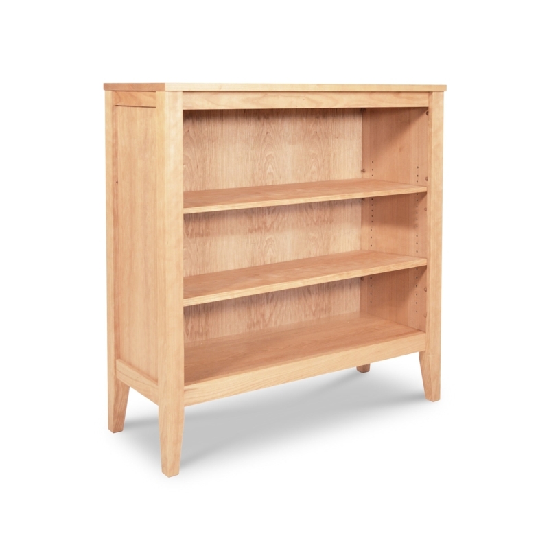 Bookcase Open Back Design Scandinavian Natural Wood Five Shelves