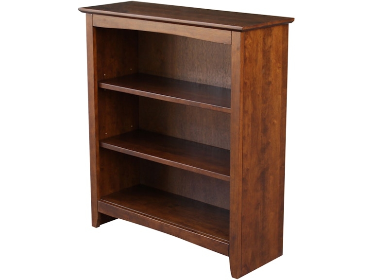 Bookcase Set Matching Shaker Style Recessed Panels Espresso Finish