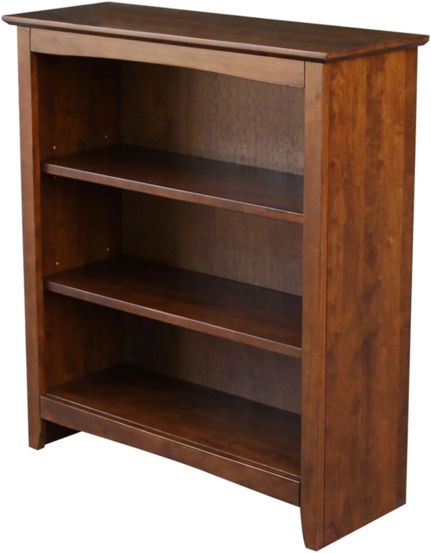 Bookcase Shaker Side Panels Open Shelves Skirted Base